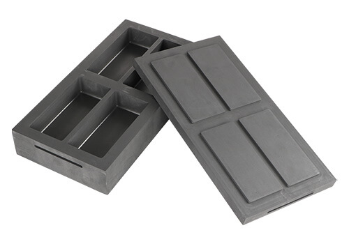 Graphite Ingot Mold, Melting Casting Mould, Silver Ingot, for Gold Silver Aluminum Copper Brass Zinc Plumbum and Alloy Metals,Double Hole